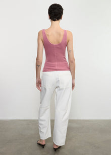 Silk Rib Tank | Rose Wood
