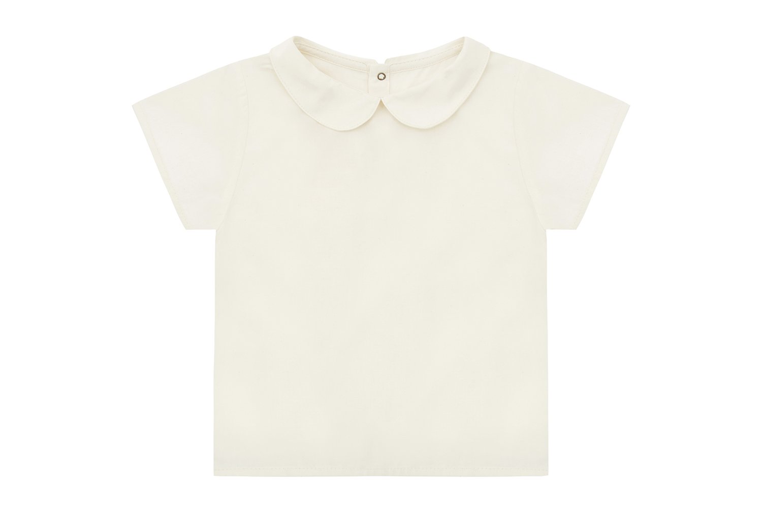 Organic Cotton Woven Collared Shirt | Ecru - No Dye
