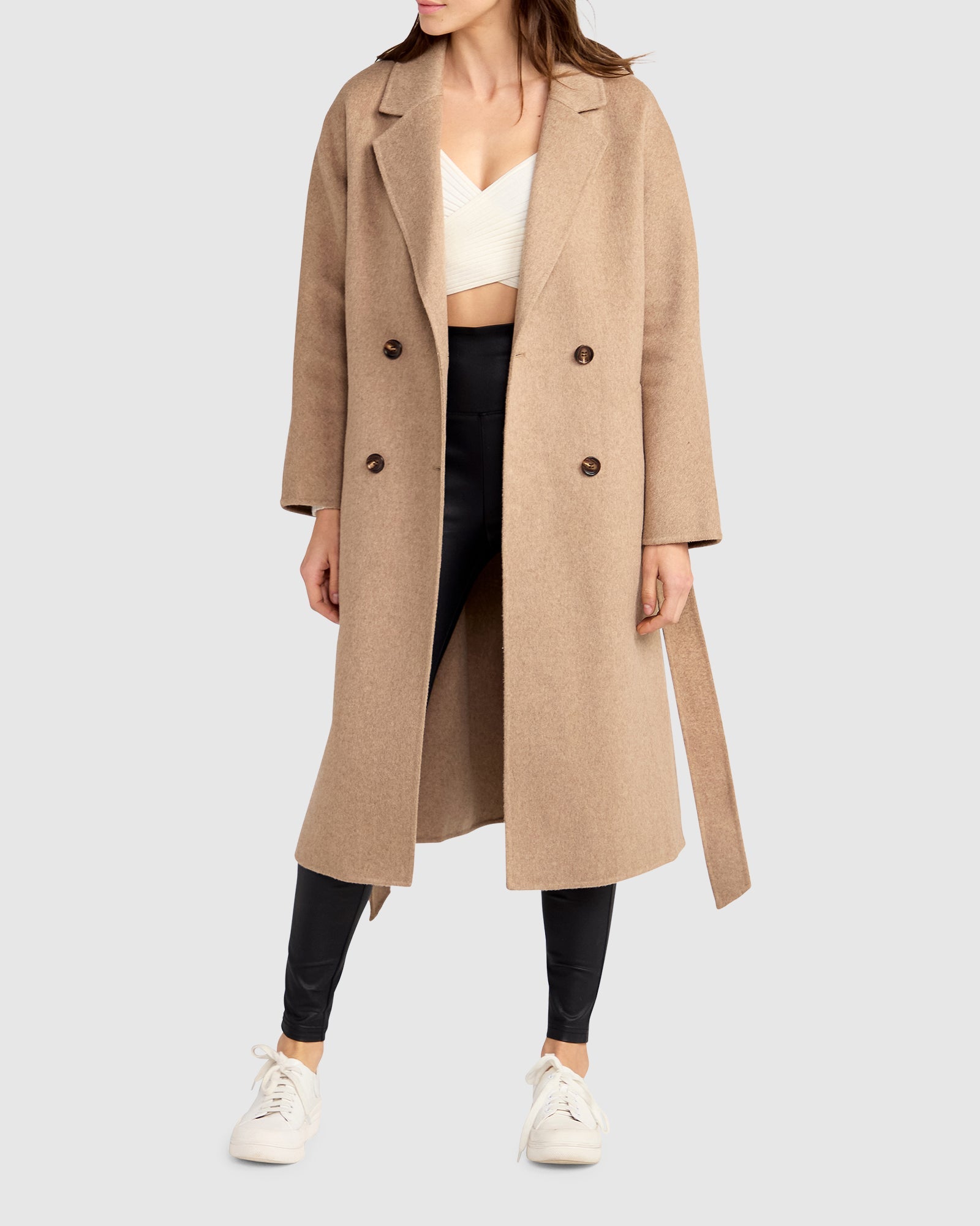 Standing Still Belted Coat | Women | Oat