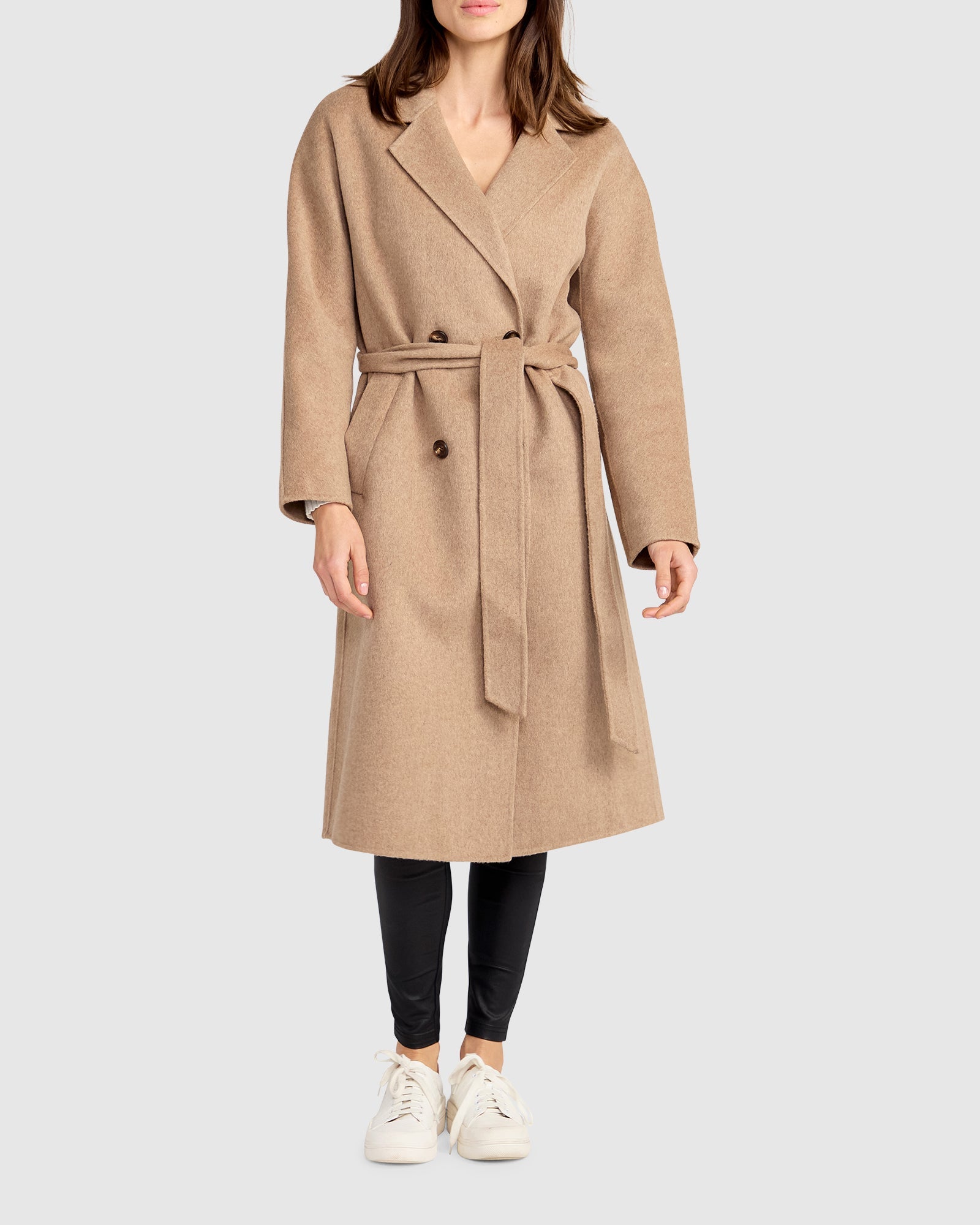 Standing Still Belted Coat | Women | Oat