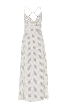 Lottie Maxi Dress | White Polkadot