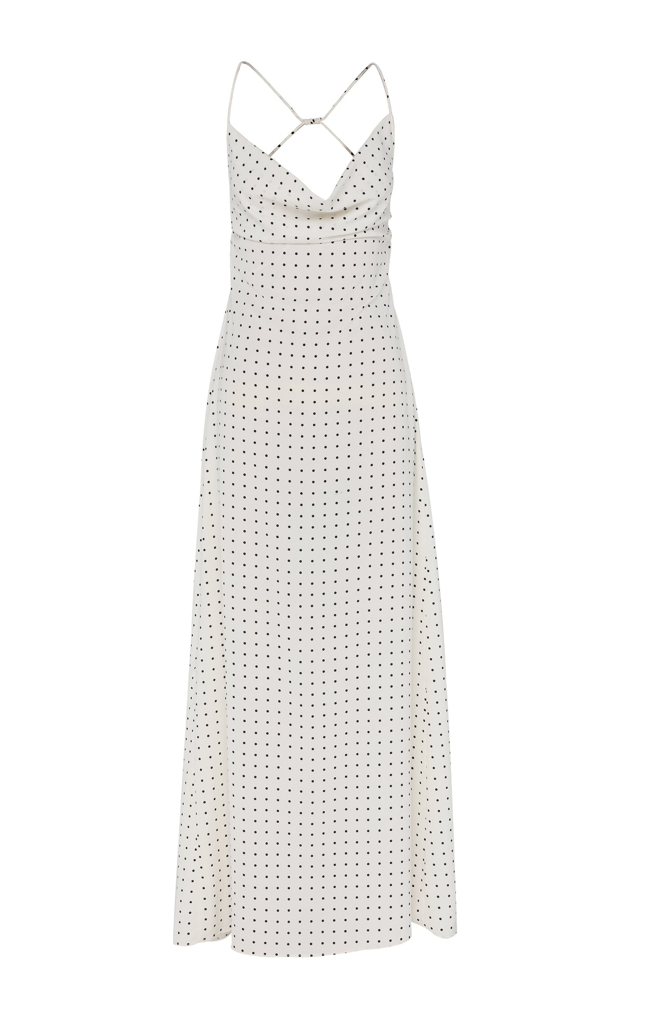 Lottie Maxi Dress | White Polkadot
