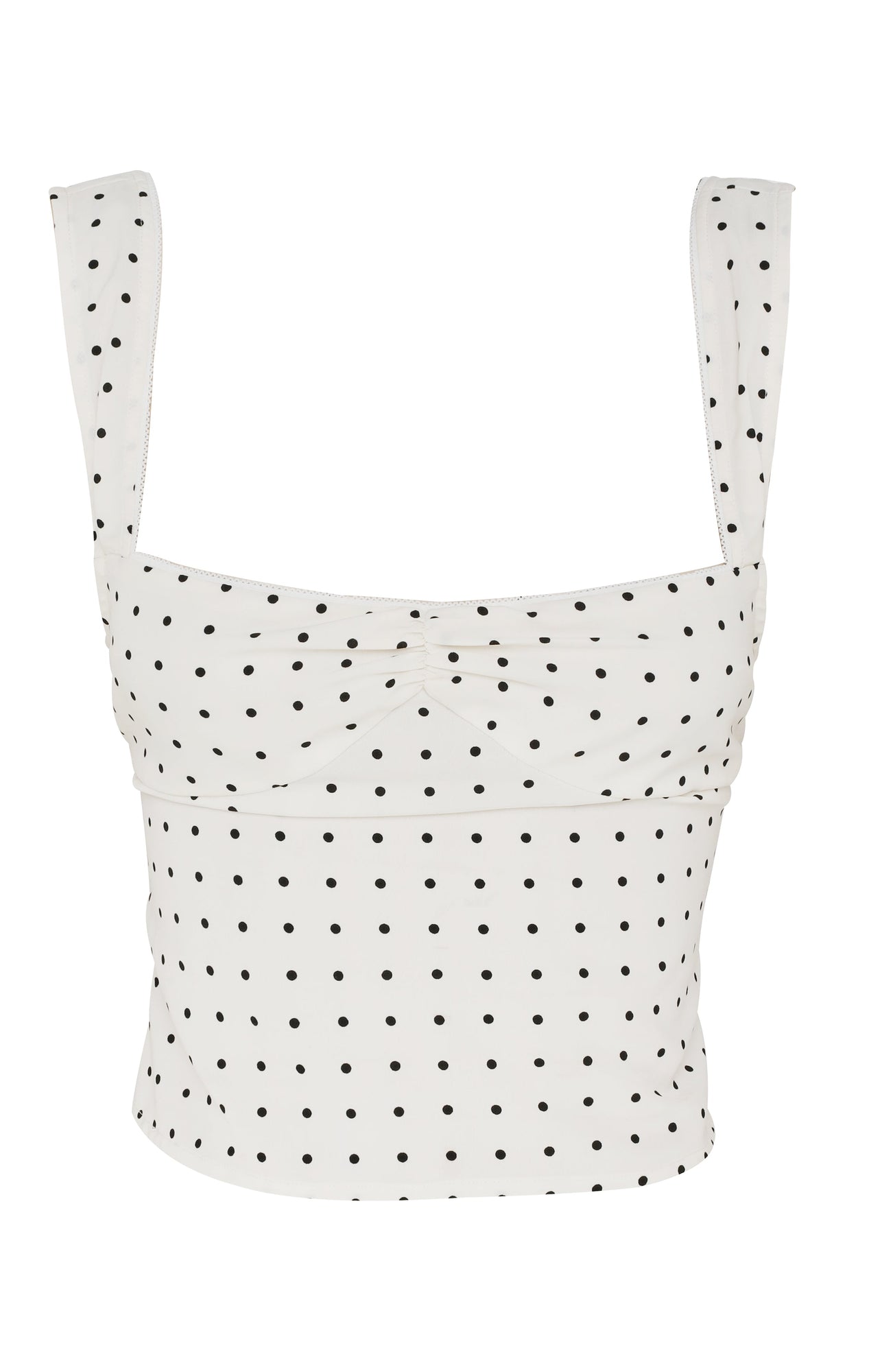 Lottie Top | White Polkadot