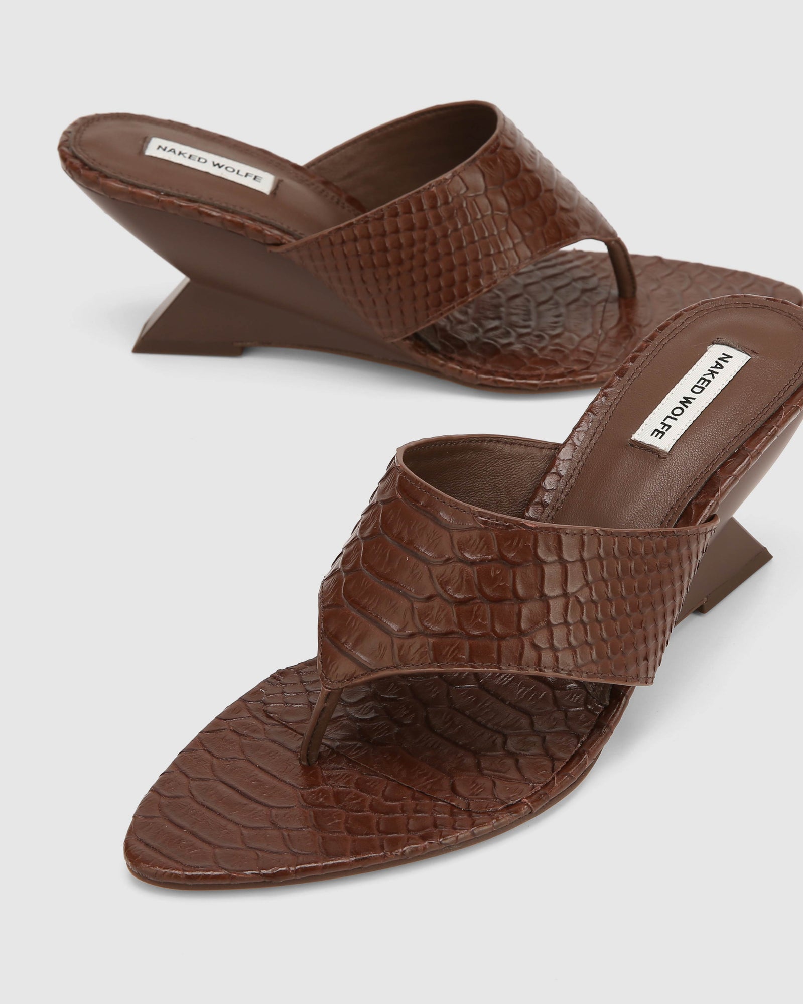 Womens | Stampede Heel | Brown Snake
