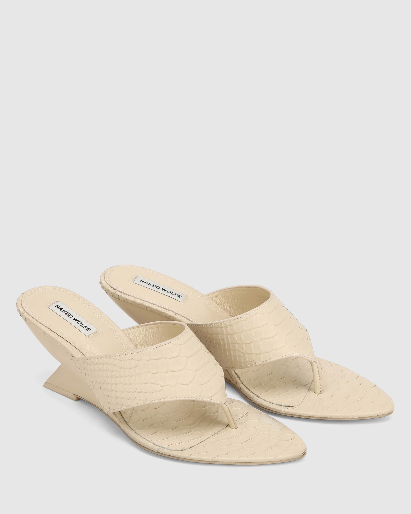 Womens | Stampede Snake Heel | Off White