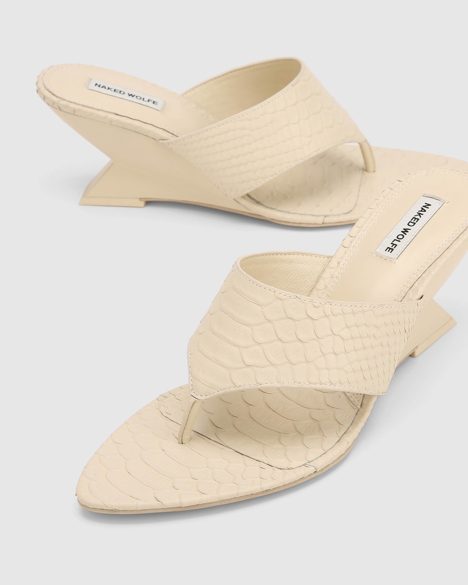 Womens | Stampede Snake Heel | Off White