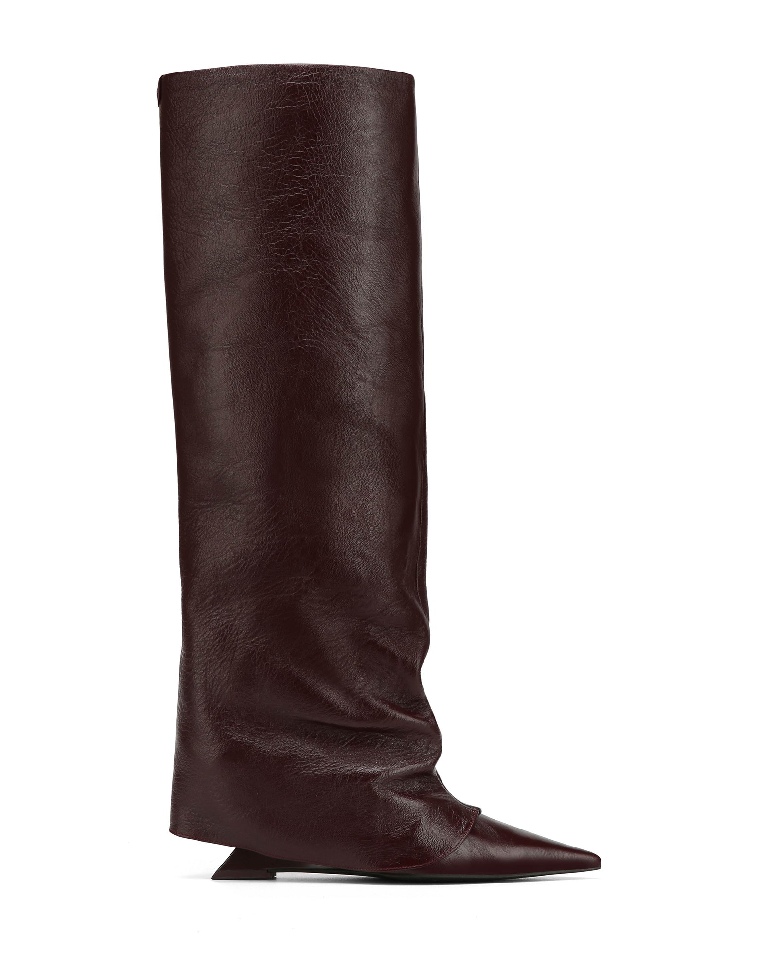 Womens | Stated Leather Boot | Burgundy