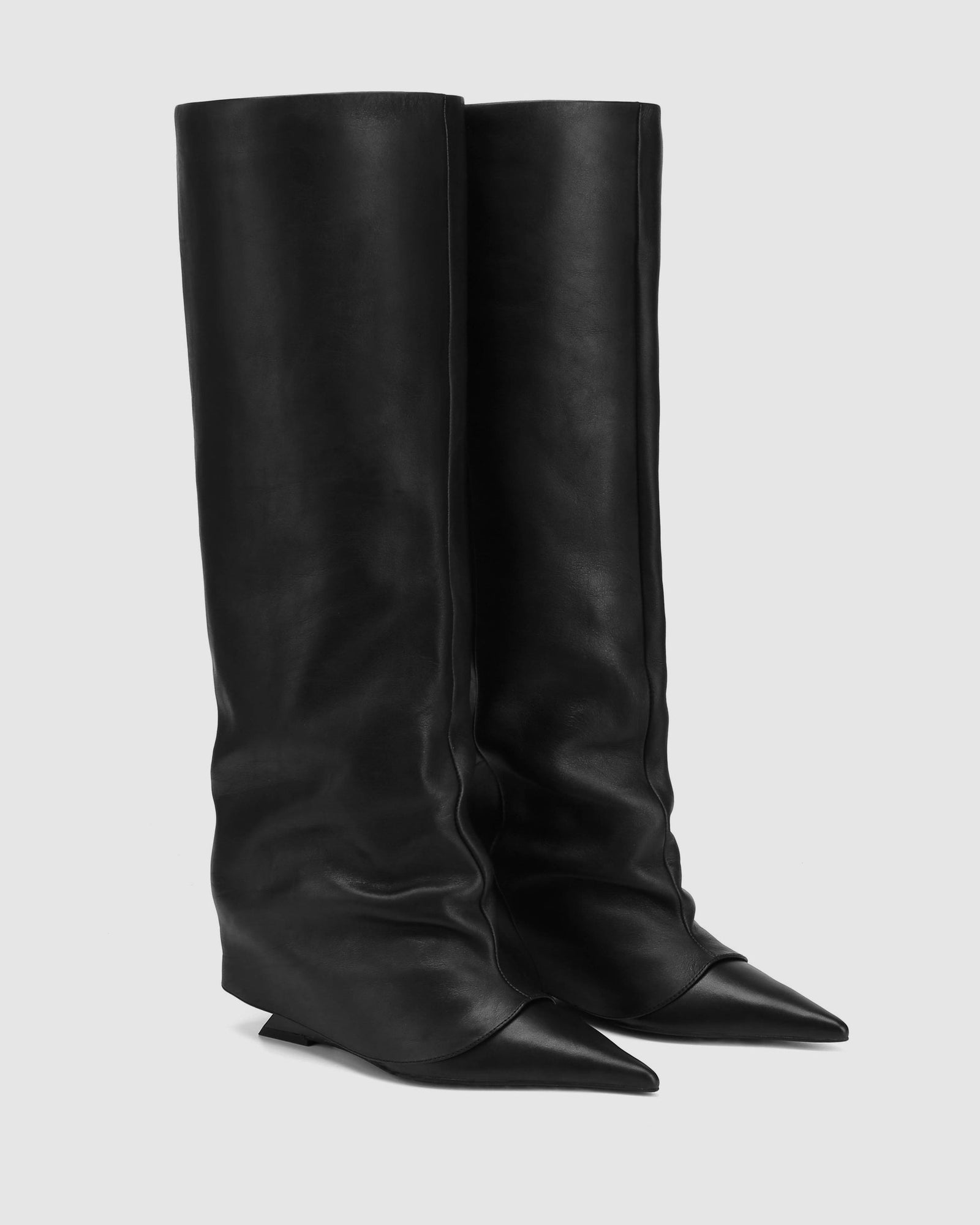 Womens | Stated Leather Boot | Black