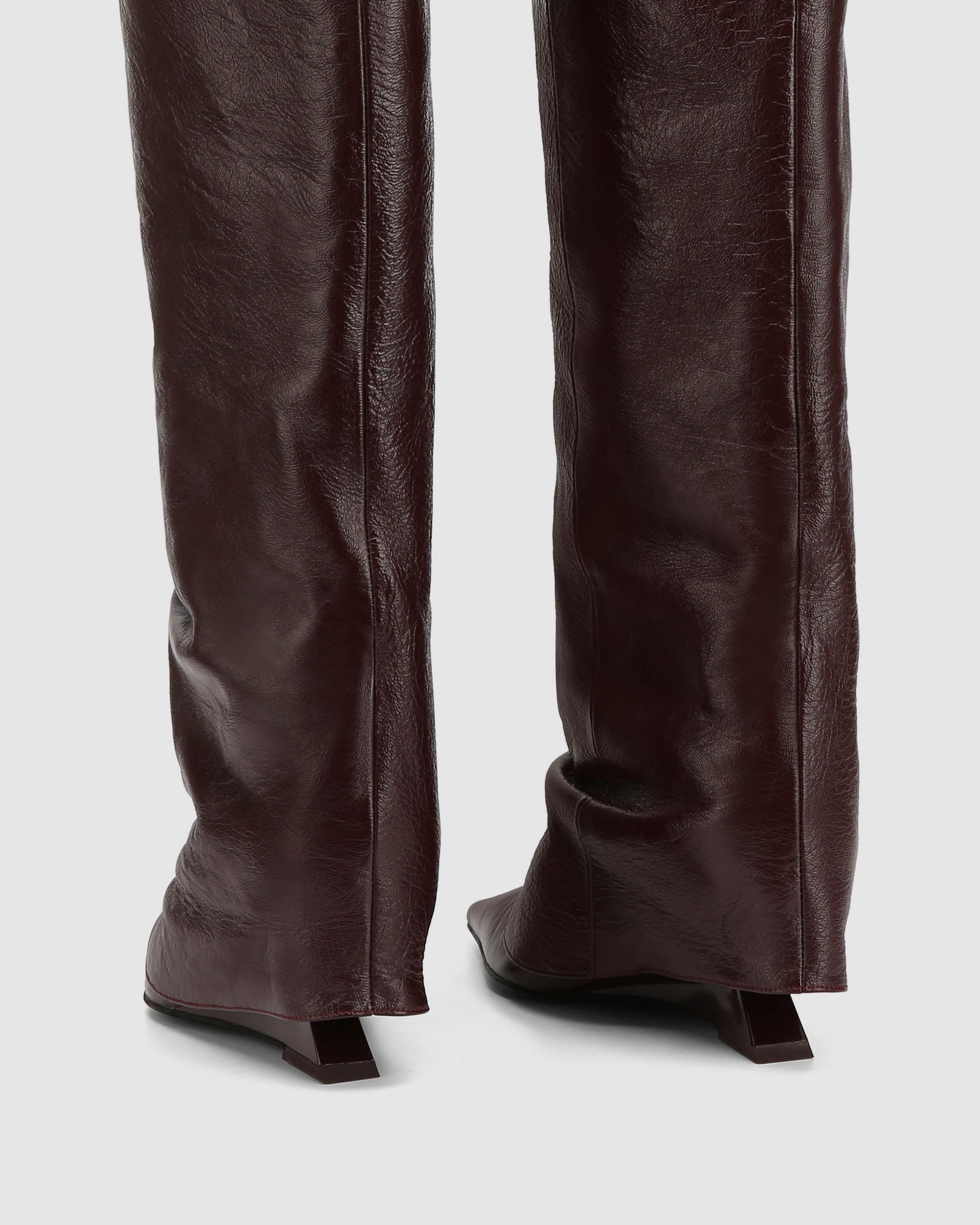 Womens | Stated Leather Boot | Burgundy