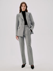 Another Tomorrow Straight Leg Trouser in Black – Wool Women's Trousers