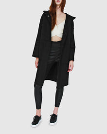 Sunday Morning Hooded Coat | Women | Black