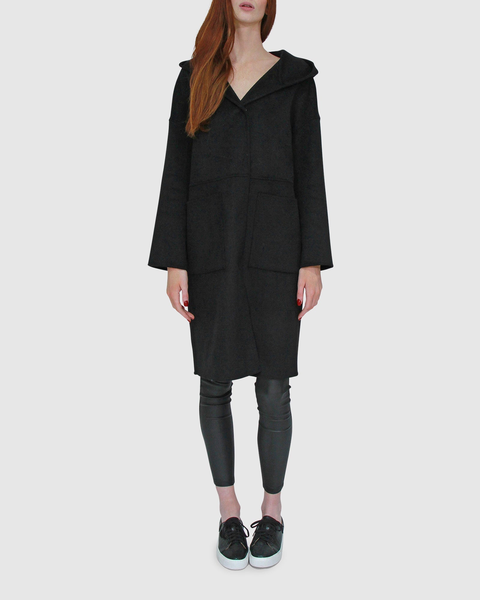 Sunday Morning Hooded Coat | Women | Black