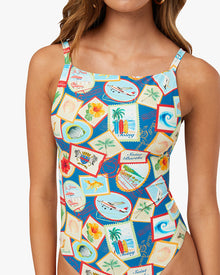 Square Neck One Piece | Aquamarine