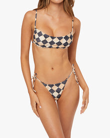 Ruched Scoop Top | Pale Gold/Black