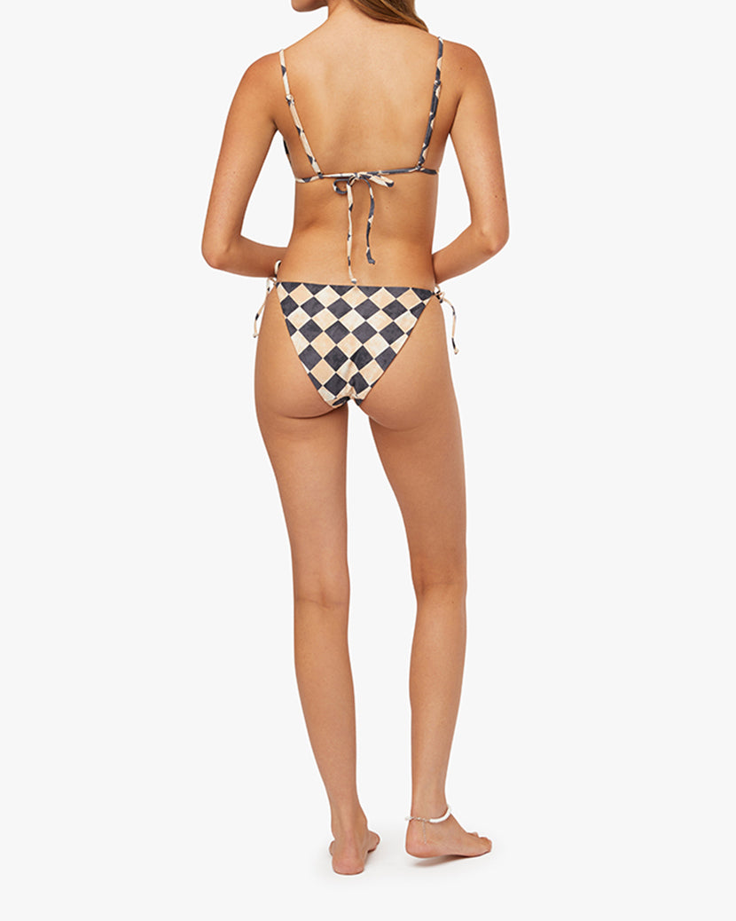 Tie Bottom | Pale Gold/Black