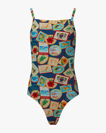 Square Neck One Piece | Aquamarine