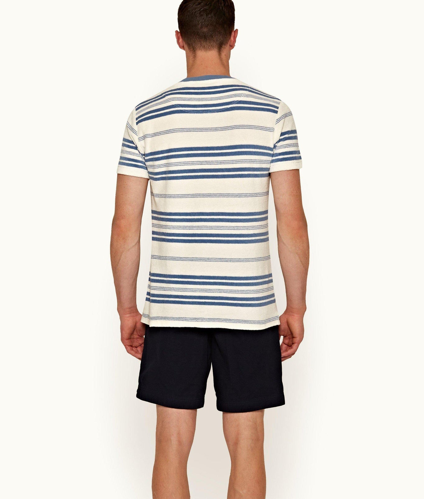 Sammy Stripe Rochelle Stripe Classic Fit T-Shirt | Limestone/Blue Smoke