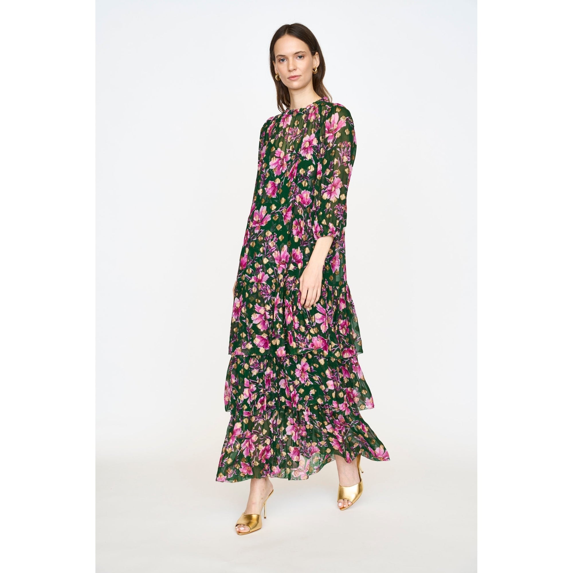 Sara Dress | Pink Poinsettia