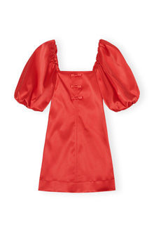 Satin Mini Dress | Racing Red