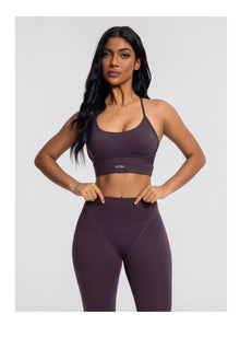Seamless Crossback Bra | Midnight Plum