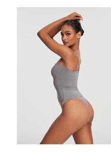 Seamless Full-Length Tube Top | Cool Gray