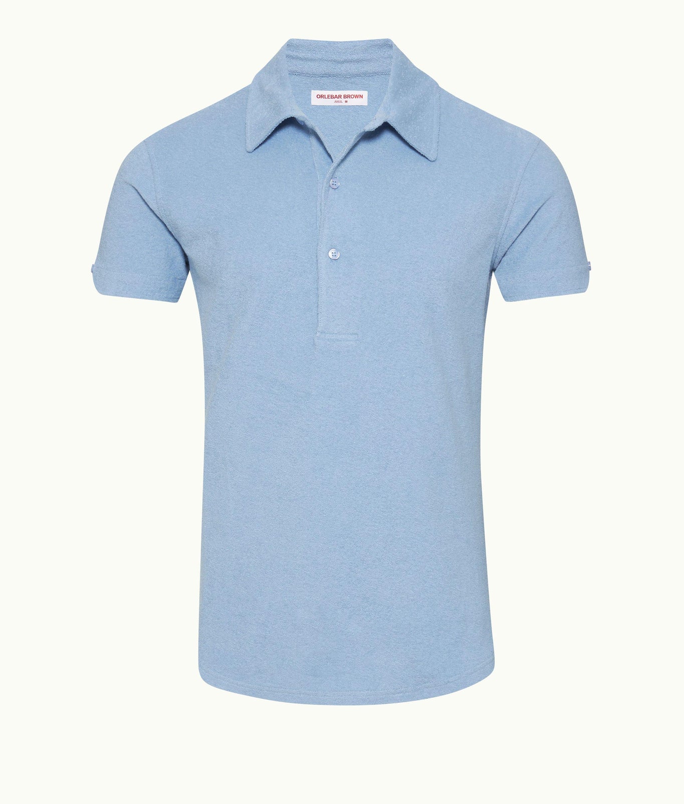 Sebastian  Towelling Tailored Fit Organic Cotton Towelling Polo Shirt | Blue Ash