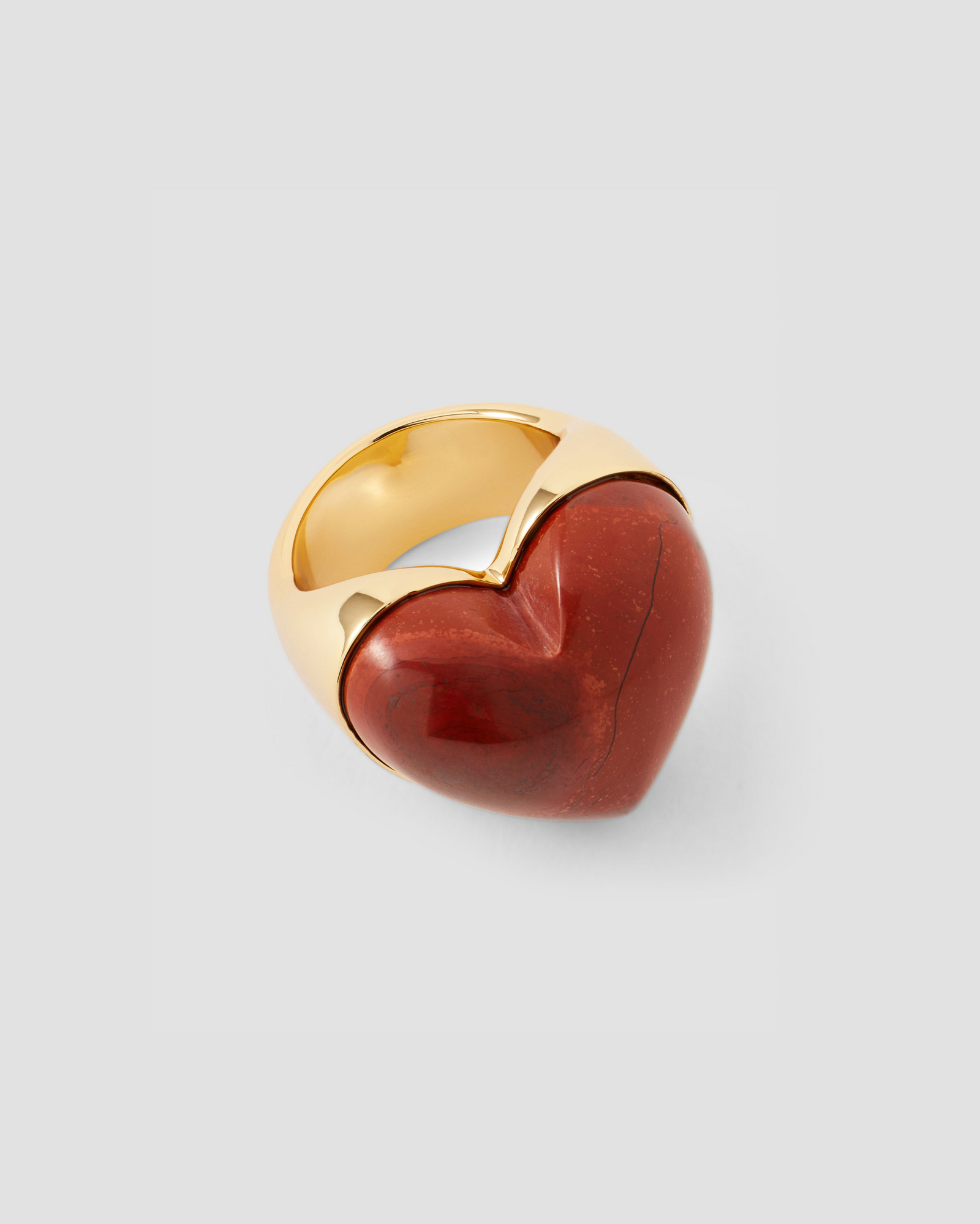 Semi-Precious Heart Ring ring - alternate angle | womens gold rings