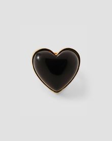 Semi-Precious Heart Ring ring - styled on model | womens gold rings