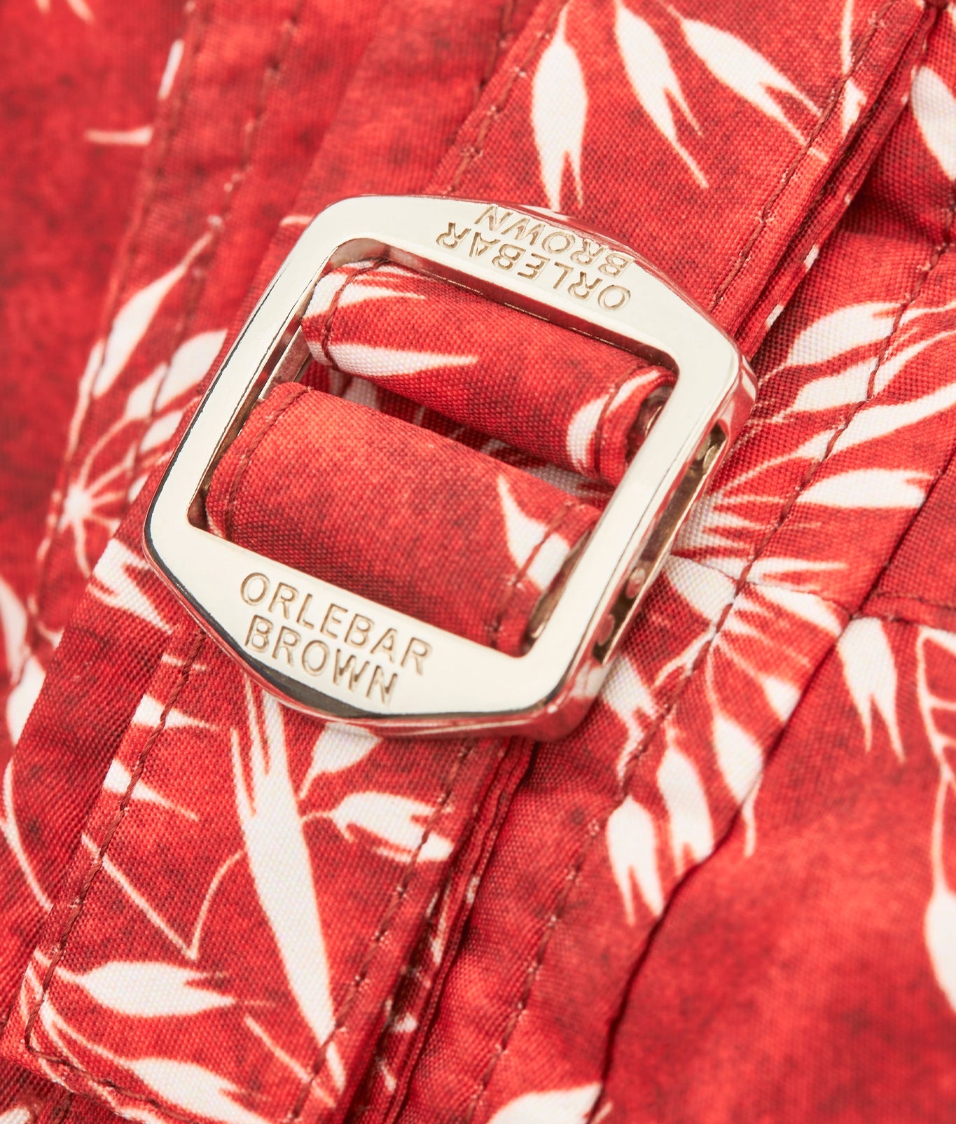 Setter Shorter-Length Bamboo Print Swim Shorts | Summer Red/White Sand