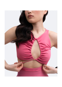 Sexy Front-Tie Support Top | Pink