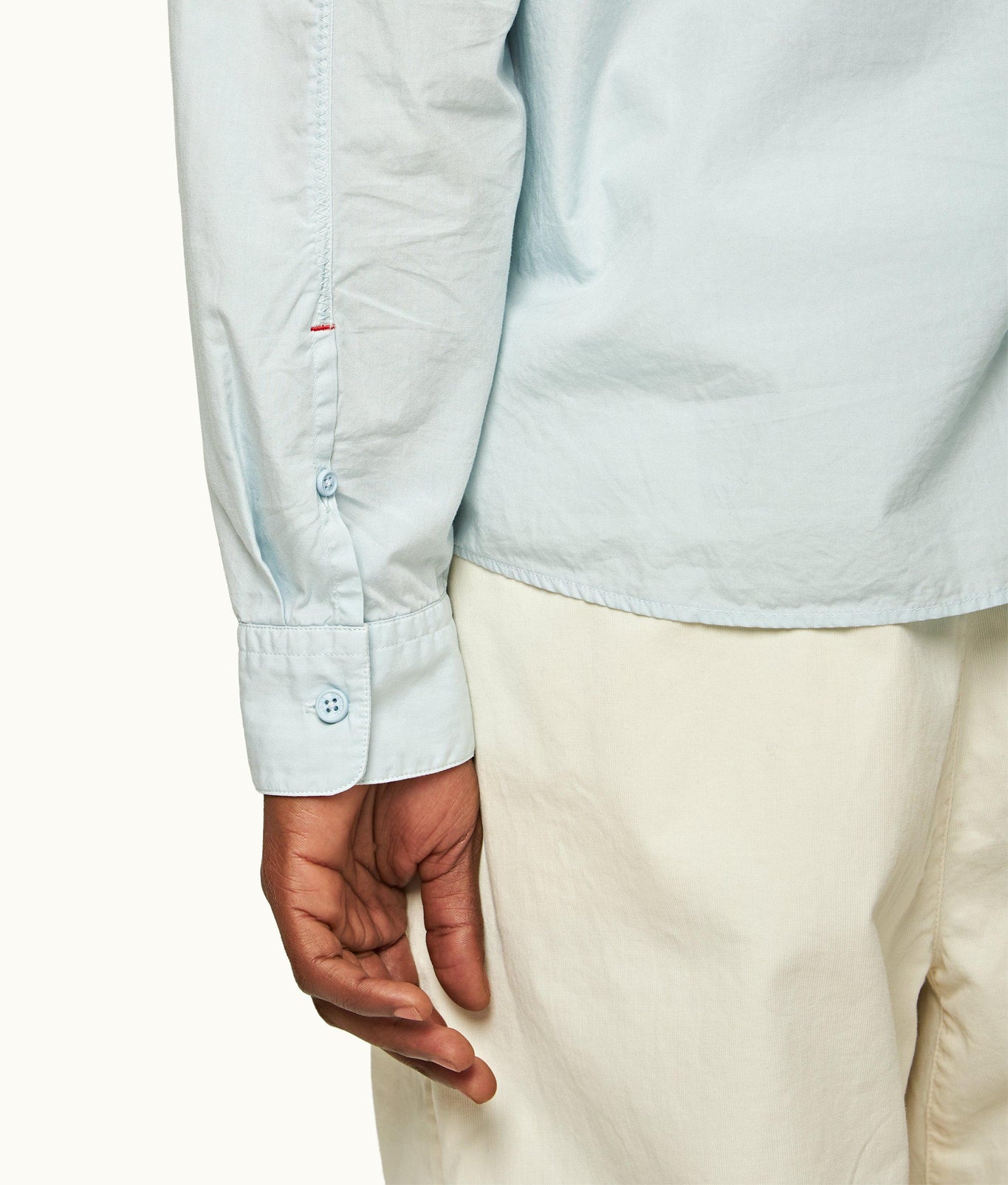 Shanklin Relaxed Fit Overhead Organic Cotton Shirt | Powdered Sky