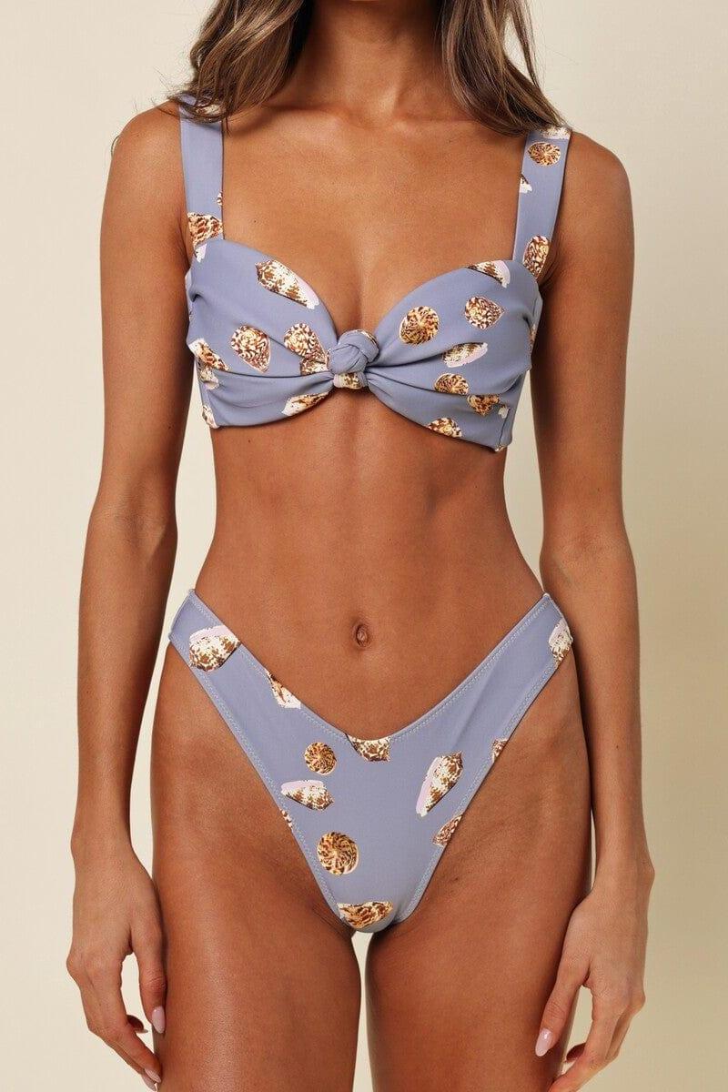 Added Coverage Lulu Zig Zag Stitch Bikini Bottom | Shell