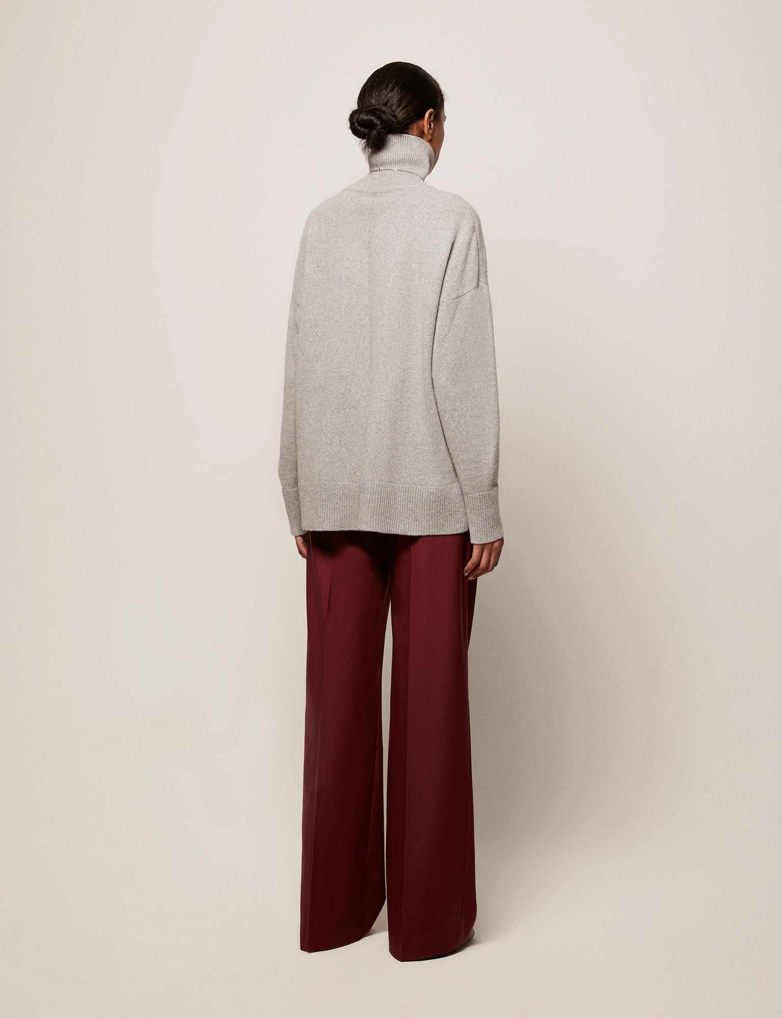 Another Tomorrow Cashmere Turtleneck in Heather Grey – Cashmere Women's Knitwear