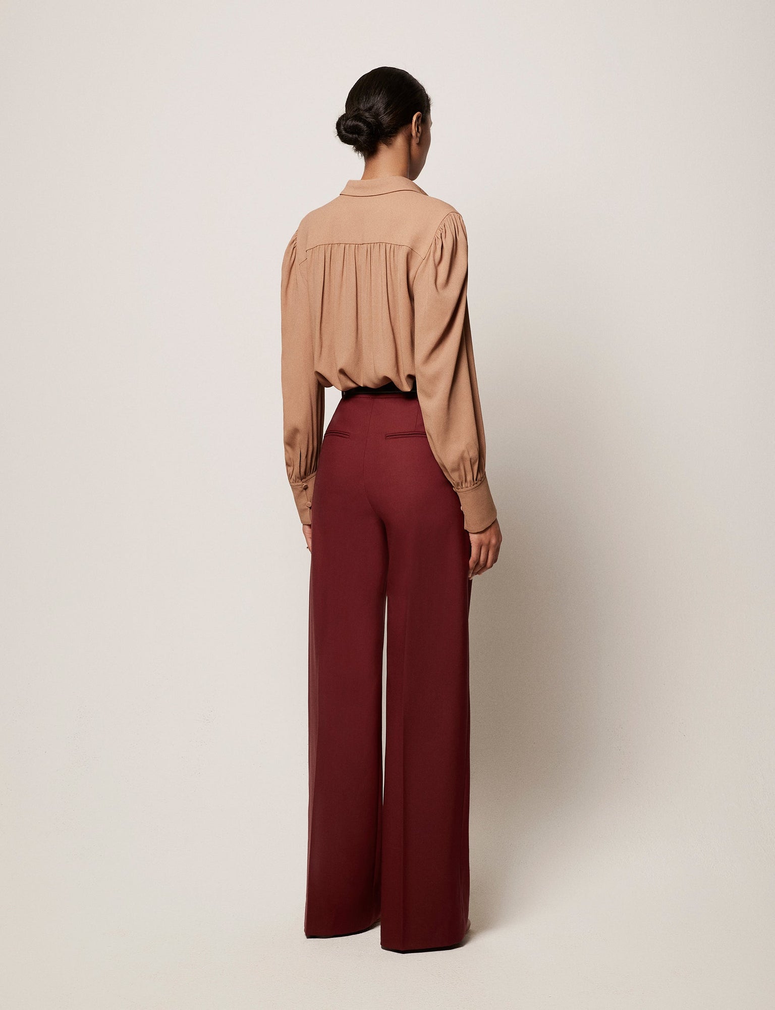 Another Tomorrow Gathered Blouse in Chanterelle – Viscose Women's Top