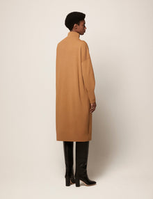 Another Tomorrow Funnelneck Dress in Vicuna – Wool Women's Dress
