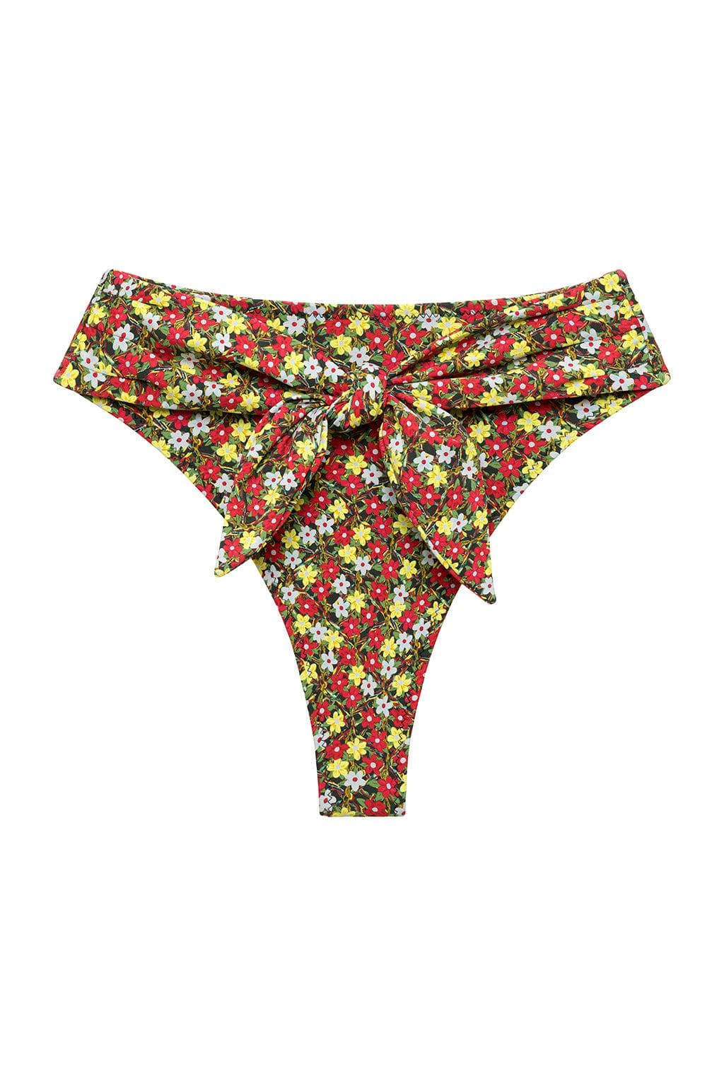 Paula Tie Up Bikini Bottom | Sienna Floral