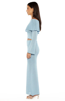 Simona Maxi Knit Skirt | Blue