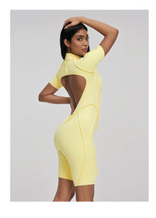 Sleek Shorts Catsuit | Lemon Meringue