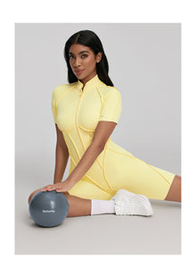 Sleek Shorts Catsuit | Lemon Meringue