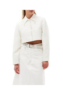 Slub Linen Cropped Blazer | Egret