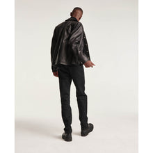 Smooth Leather Jacket Patch Pockets | Men | Black