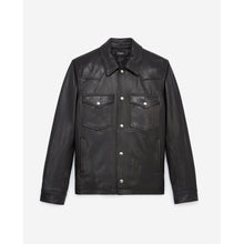 Smooth Leather Jacket Patch Pockets | Men | Black