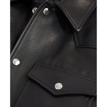 Smooth Leather Jacket Patch Pockets | Men | Black