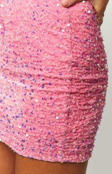 Sofie Sequin Strapless Mini Dress | Pink