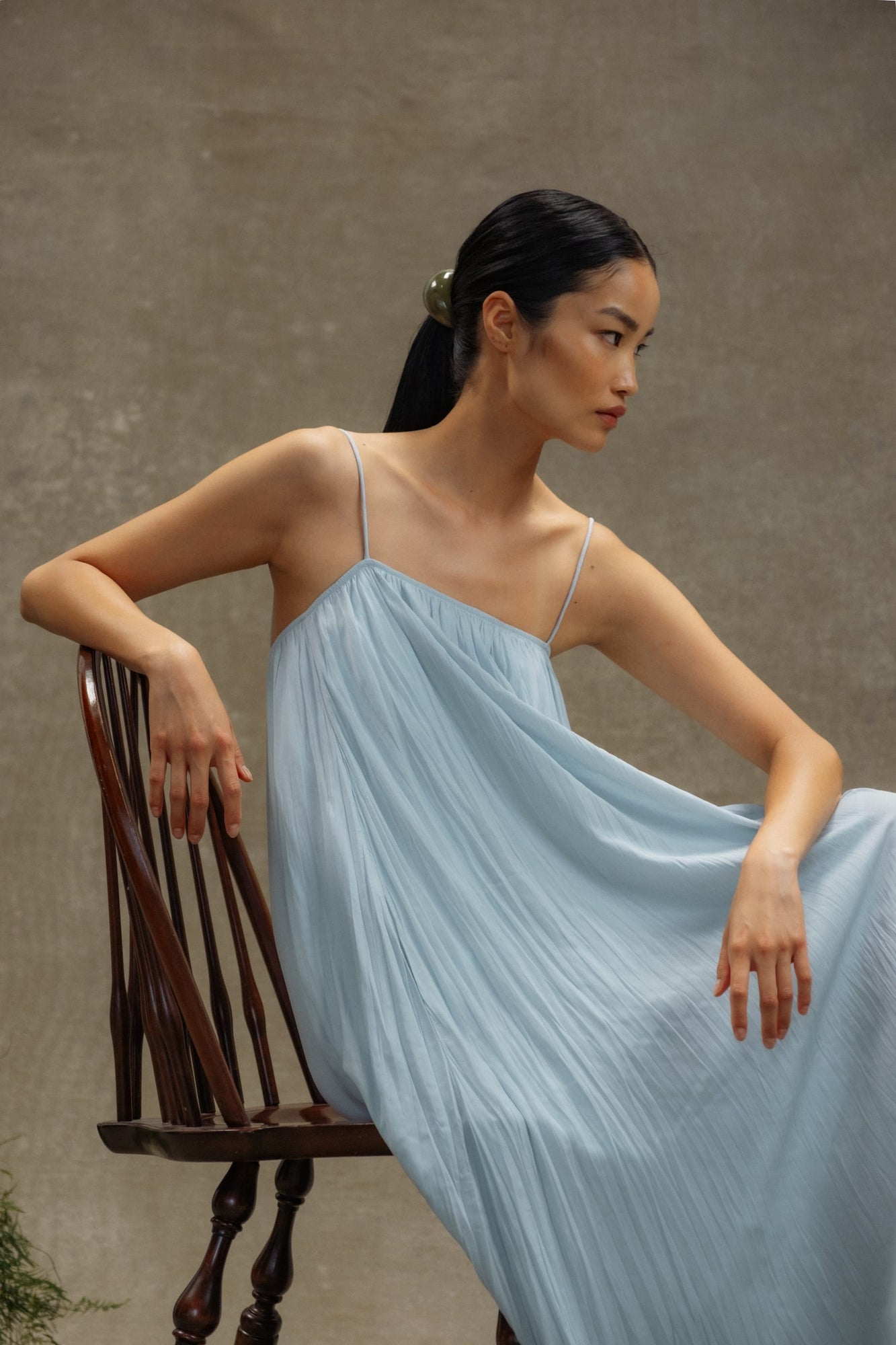 Diana | Solange Crinkled Maxi Dress in Size Small