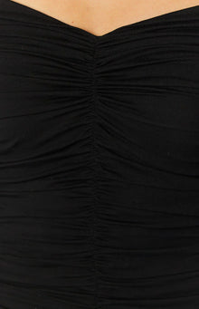 Solene Long Sleeve Mini Dress | Black