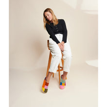 Sparkie Suede patchwork slide clogs | Nassau