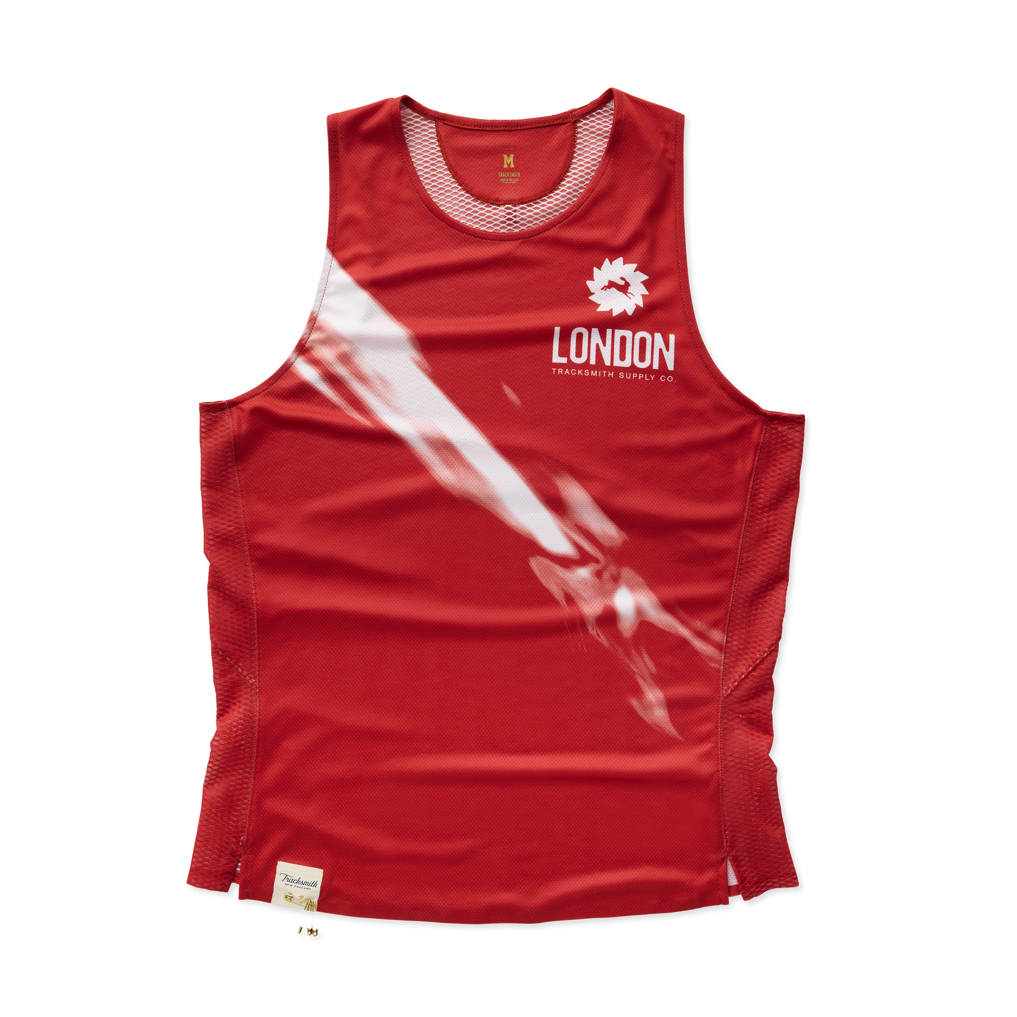 Mens | London Singlet | Red/White