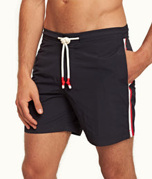 Standard Bonded Mid-Length Bonded Drawcord Swim Shorts | Night Iris