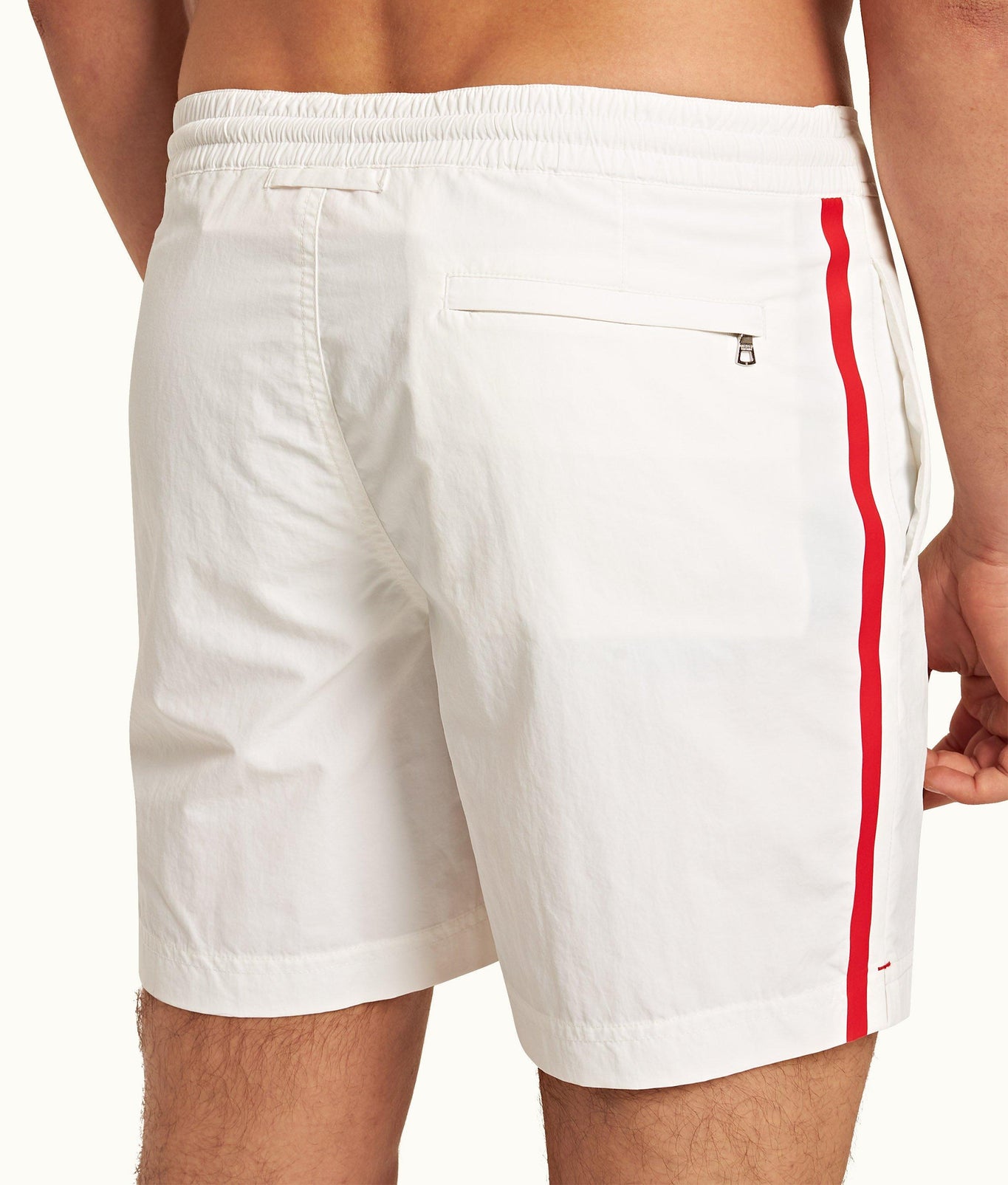 Standard Bonded Mid-Length Bonded Drawcord Swim Shorts | White